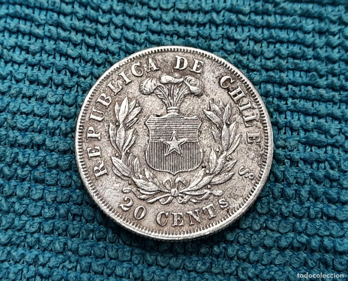 Monedas antiguas de Am&eacute;rica: Chile, 20 Centavos 1870