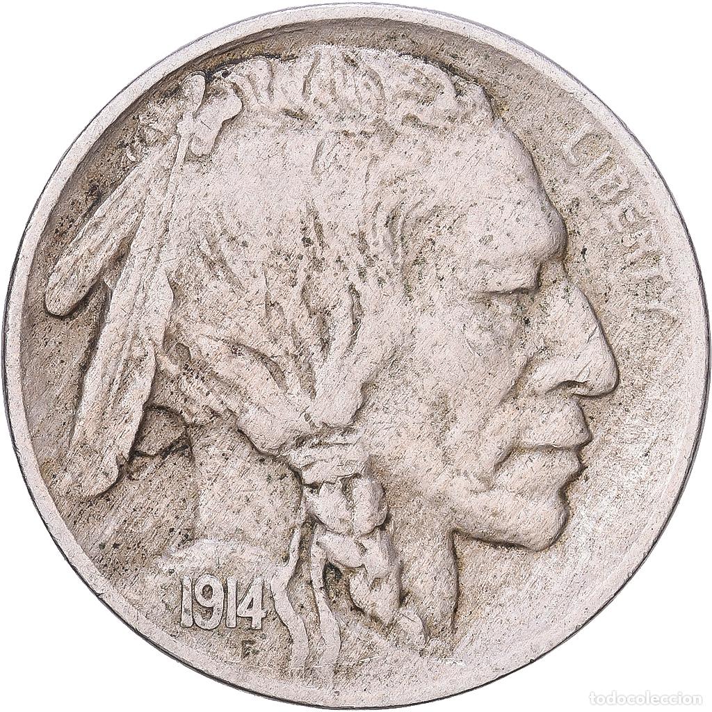 Monedas antiguas de Am&eacute;rica: [#1168209] Estados Unidos, 5 Cents, Buffalo, 1914, Philadelphia, N&iacute;quel, BC+, KM:134