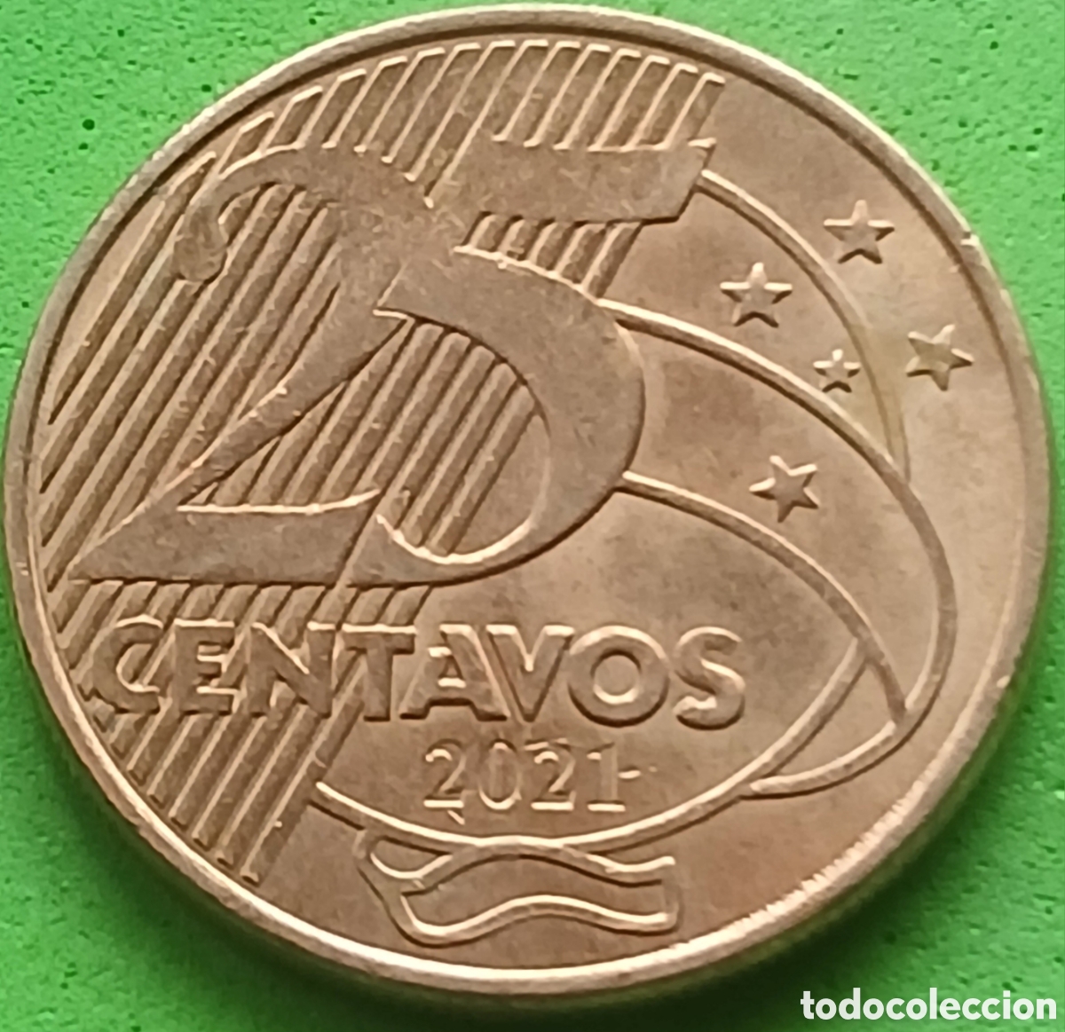 Monedas antiguas de Am&eacute;rica: Brasil 25 centavos 2021 km#650