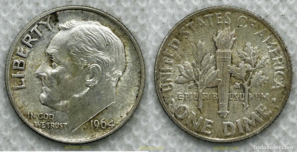 Monedas antiguas de Am&eacute;rica: 3483 ESTADOS UNIDOS 1964 EEUU 1 Dime Mercury Dime 1964