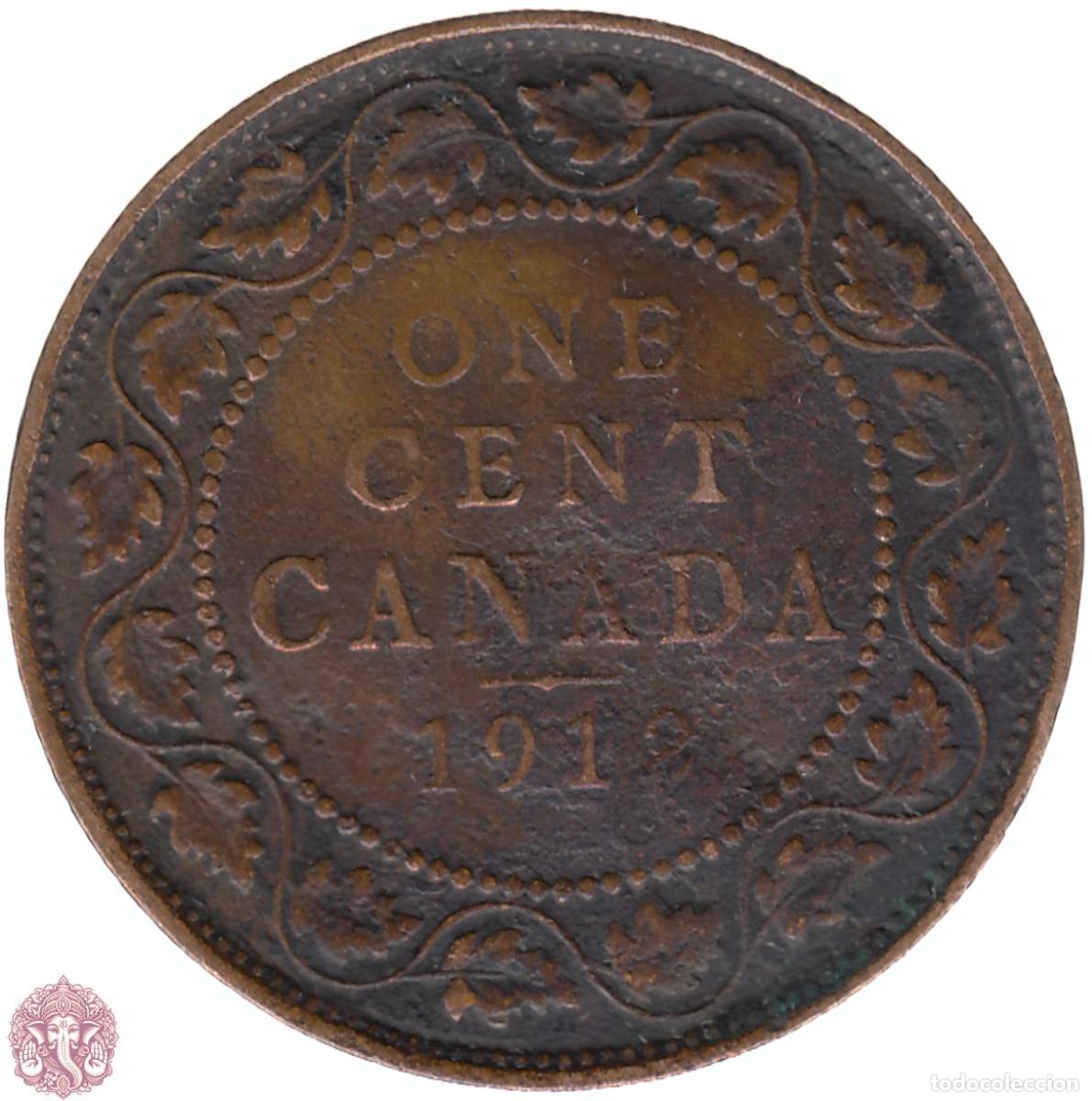 Monedas antiguas de Am&eacute;rica: CANAD&Aacute; 1 Centavo 1912 Jorge V KM#21