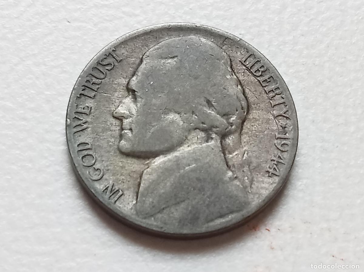 Monete antiche di America: ESTADOS UNIDOS 5 CENTS PLATA .350 1944 P KM#192A