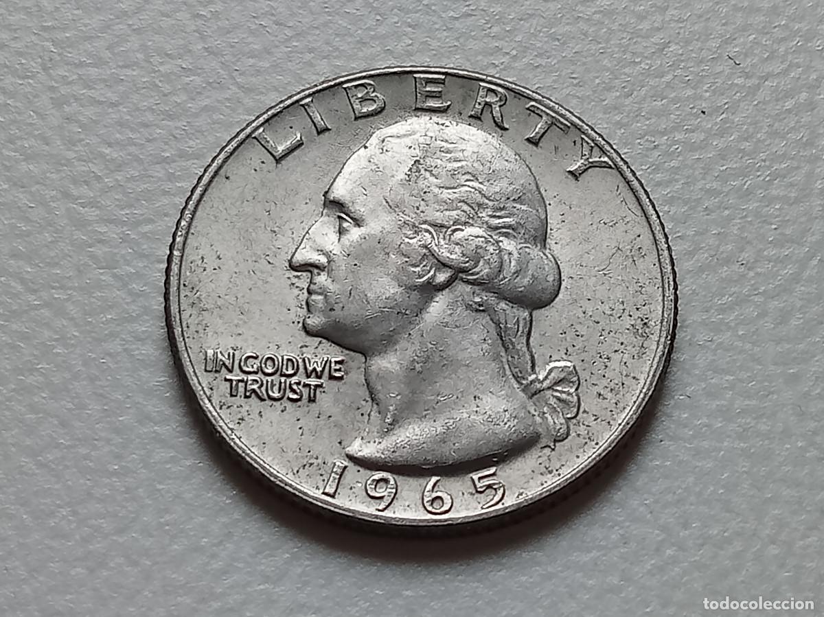 Monete antiche di America: ESTADOS UNIDOS USA QUARTER DOLLAR 1965 KM.164A