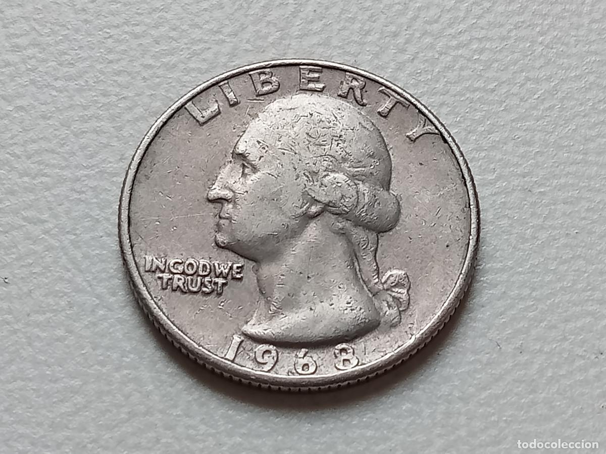 Monedas antiguas de Am&eacute;rica: ESTADOS UNIDOS USA QUARTER DOLLAR 1968 KM.164A