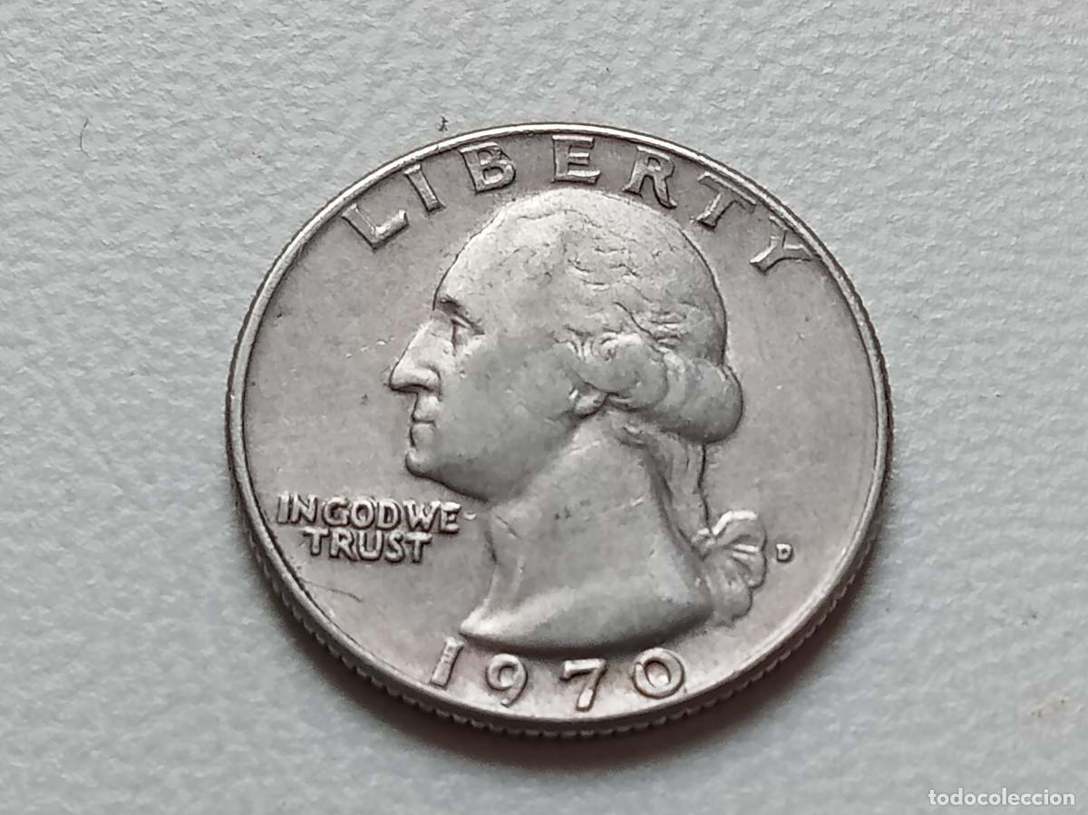Monedas antiguas de Am&eacute;rica: ESTADOS UNIDOS USA QUARTER DOLLAR 1970 D KM.164A