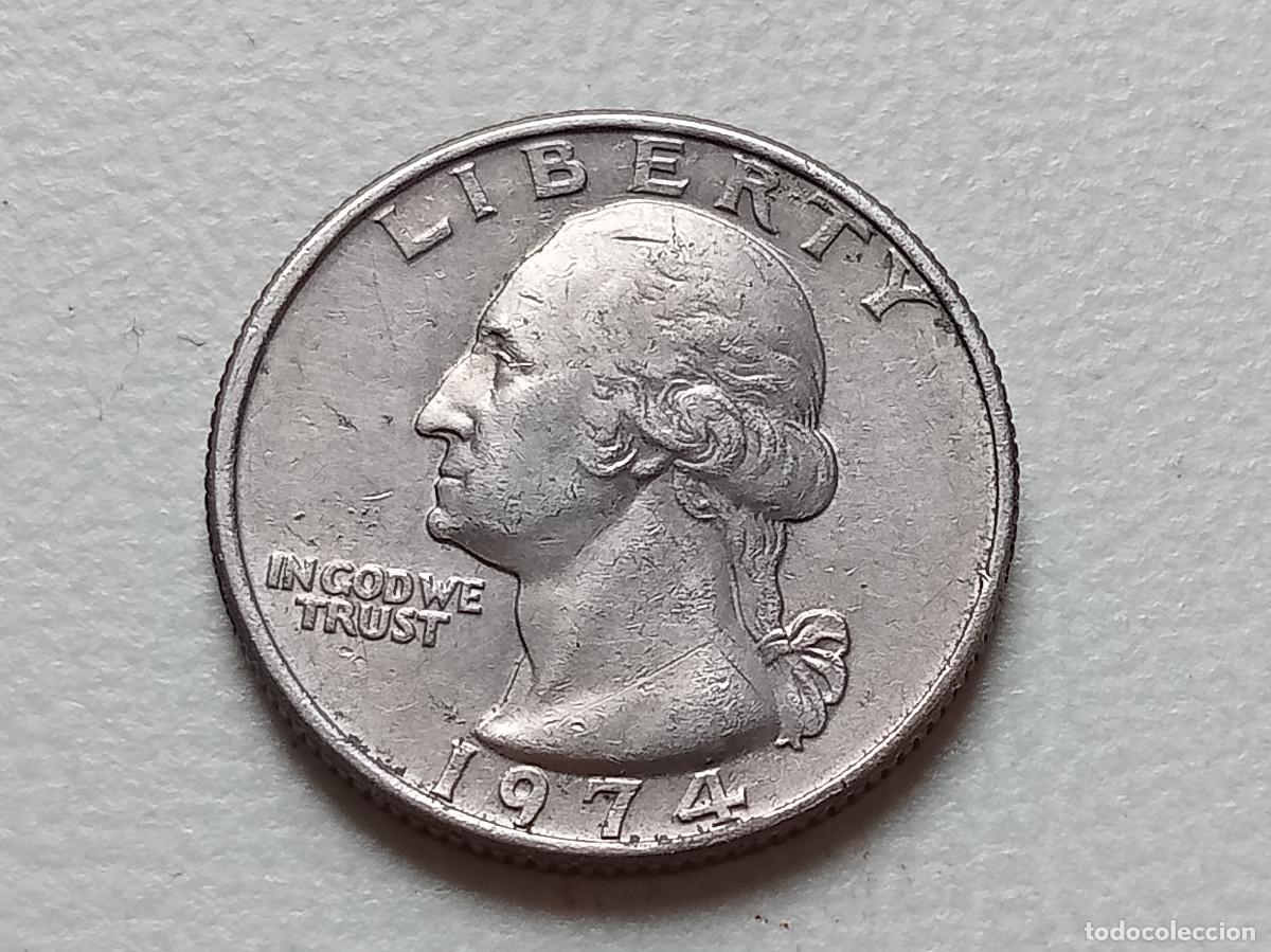 Monedas antiguas de Am&eacute;rica: ESTADOS UNIDOS USA QUARTER DOLLAR 1974 KM.164A
