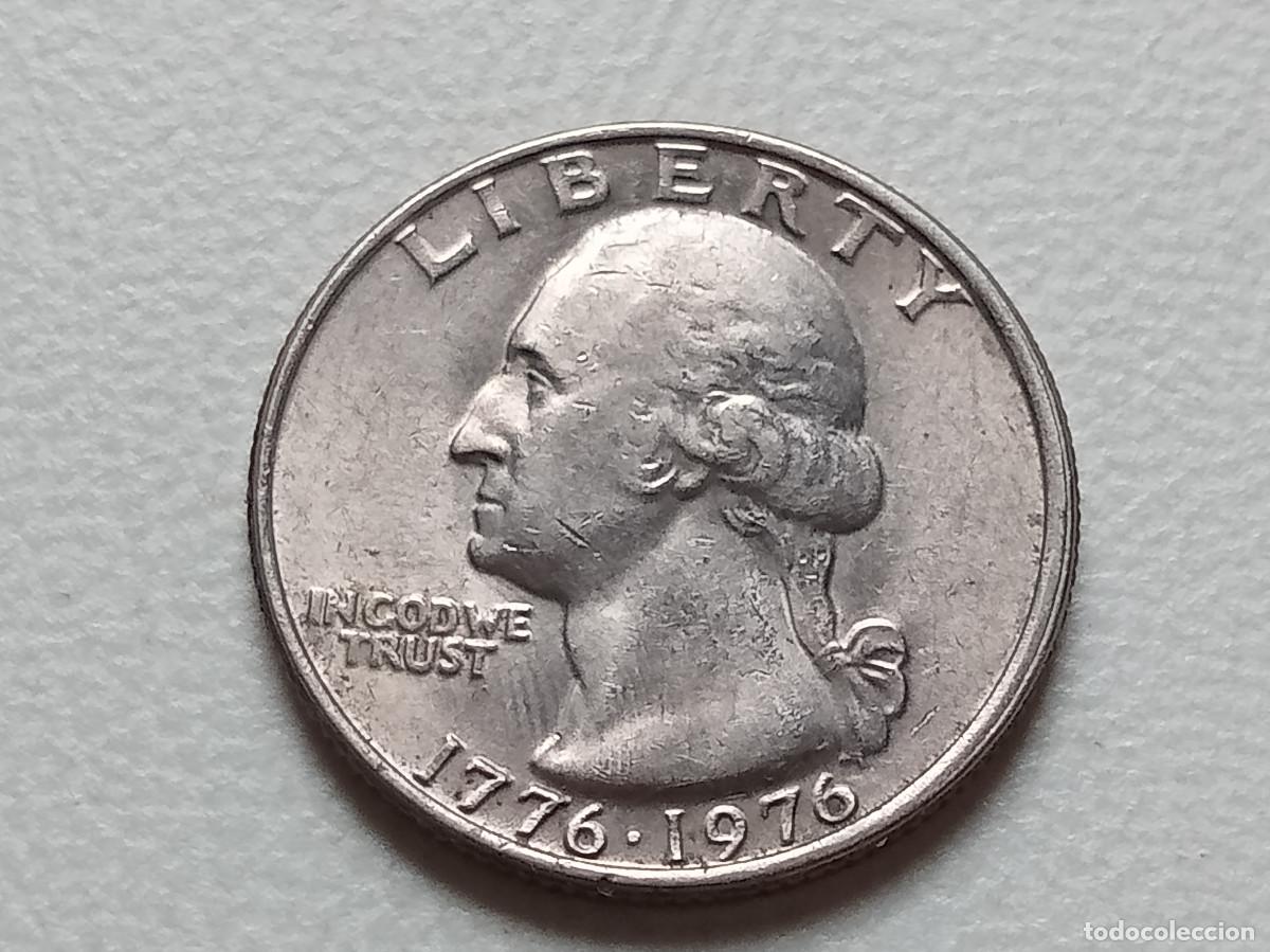 Monedas antiguas de Am&eacute;rica: ESTADOS UNIDOS USA QUARTER CONMEMORATIVO 1976