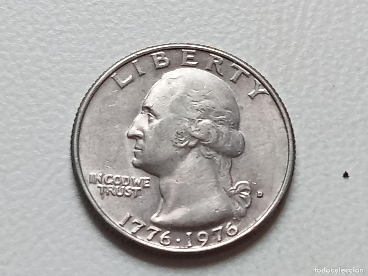 Monedas antiguas de Am&eacute;rica: ESTADOS UNIDOS USA QUARTER CONMEMORATIVO 1976 D