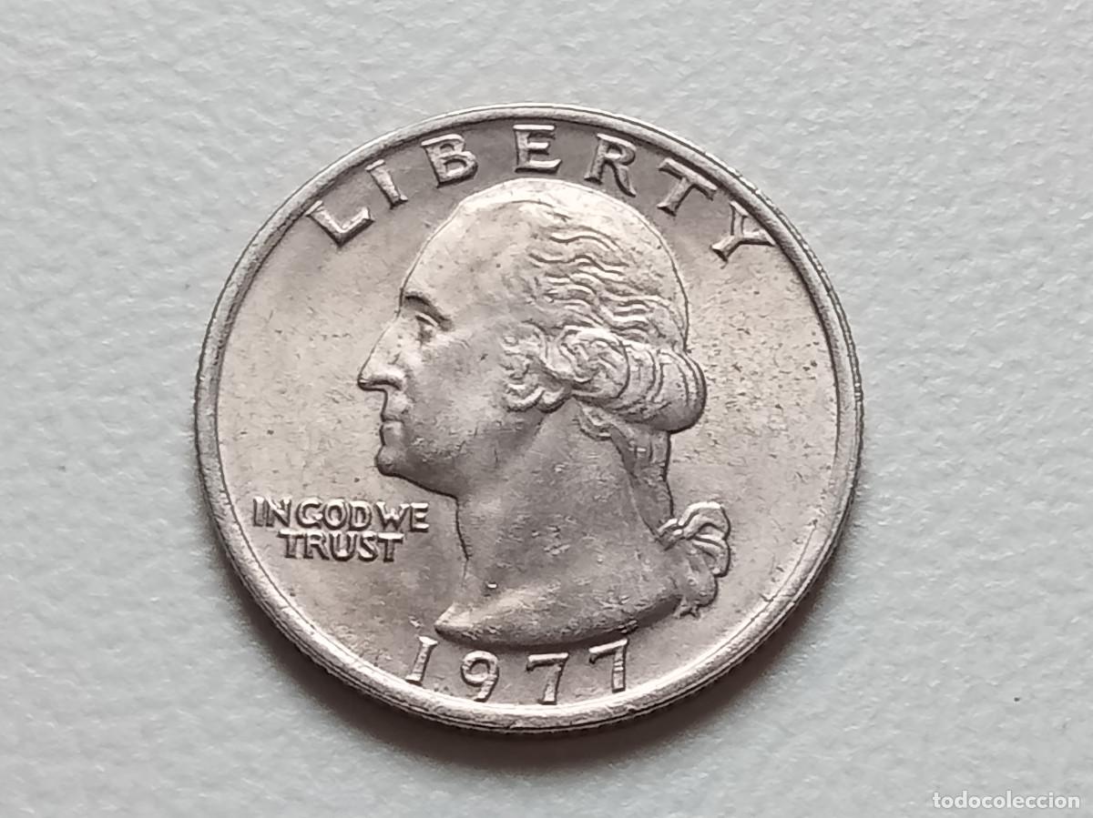 Monedas antiguas de Am&eacute;rica: ESTADOS UNIDOS USA QUARTER DOLLAR 1977 KM.164A