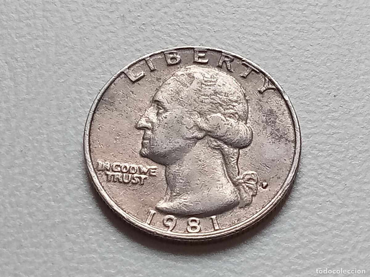 Monedas antiguas de Am&eacute;rica: ESTADOS UNIDOS USA QUARTER DOLLAR 1981 P KM.164A