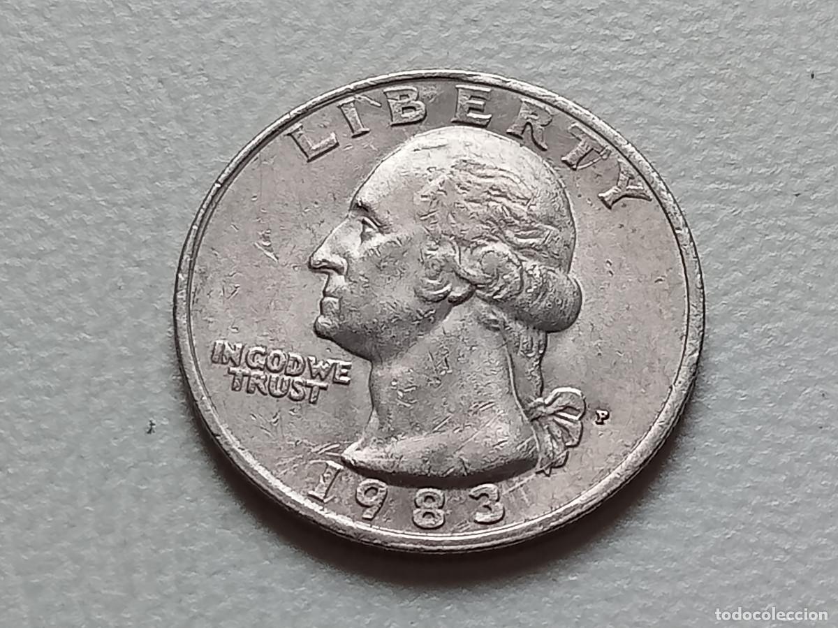 Monedas antiguas de Am&eacute;rica: ESTADOS UNIDOS USA QUARTER DOLLAR 1983 P KM.164A