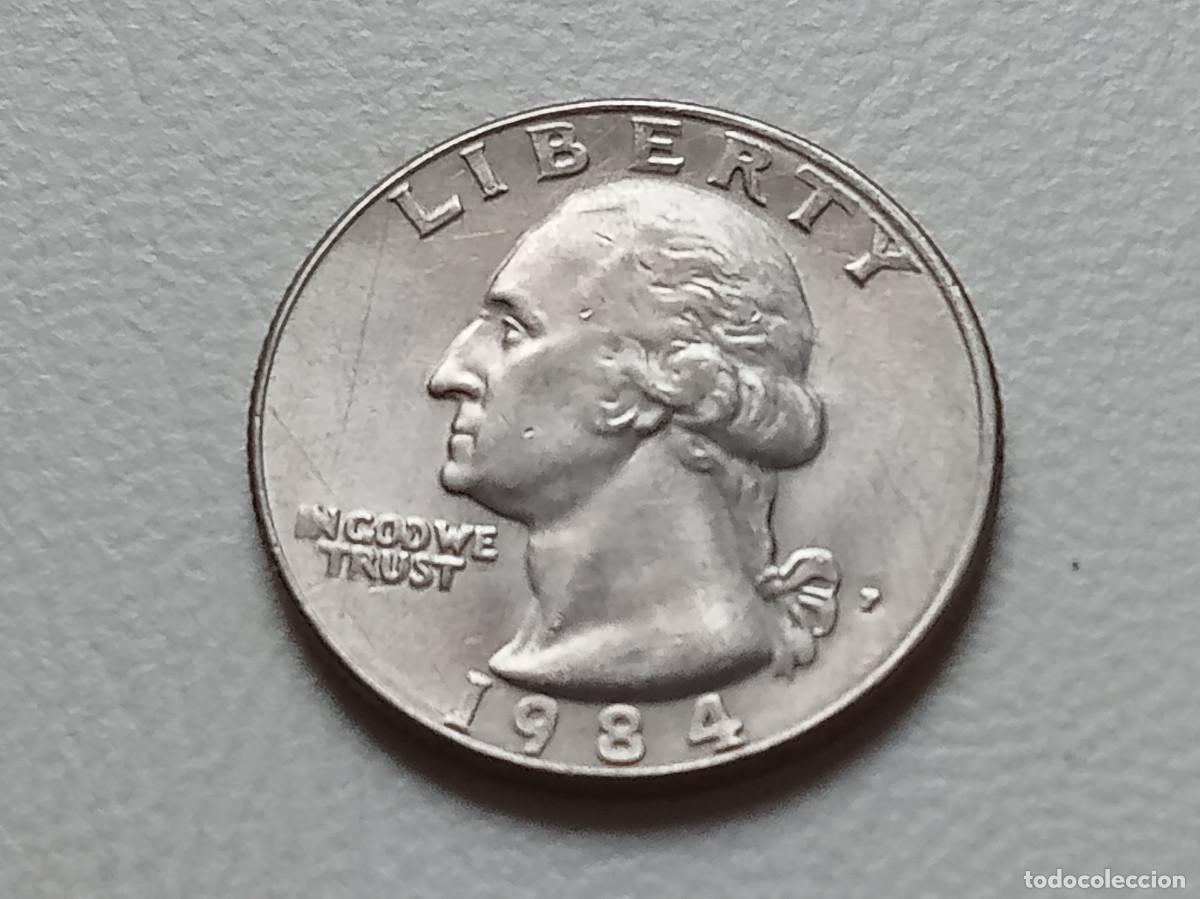 Monedas antiguas de Am&eacute;rica: ESTADOS UNIDOS USA QUARTER DOLLAR 1984 P KM.164A