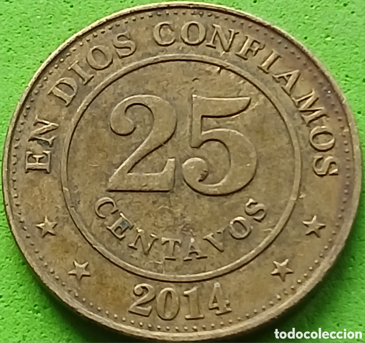 Monedas antiguas de Am&eacute;rica: Nicaragua 25 centavos 2014 km#104