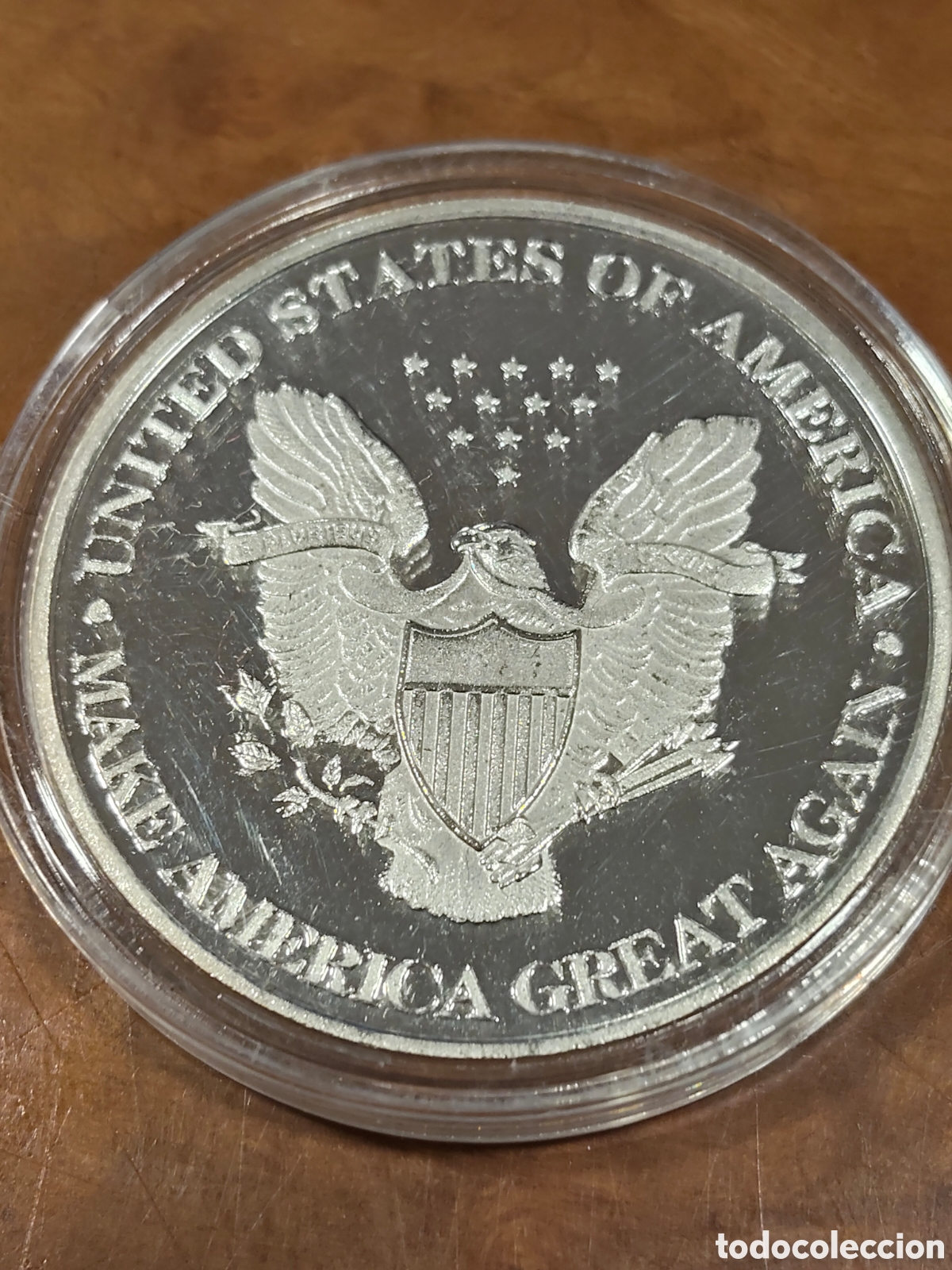 Monedas antiguas de Am&eacute;rica: Moneda DONALD TRUMP impecable - Foto 2