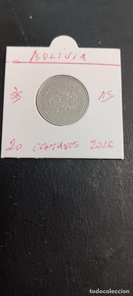 Monedas antiguas de Am&eacute;rica: BOLIVIA 20 CENTAVOS 2016 S/C KM=215 (ACERO)
