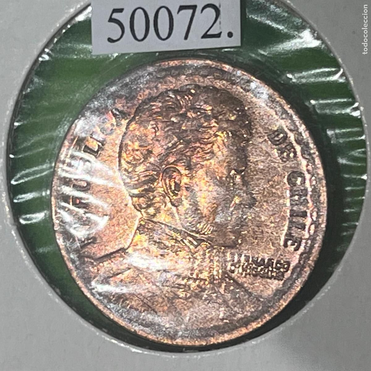 Monedas antiguas de Am&eacute;rica: Chile 1 peso 1951, Bernardo O'Higgins