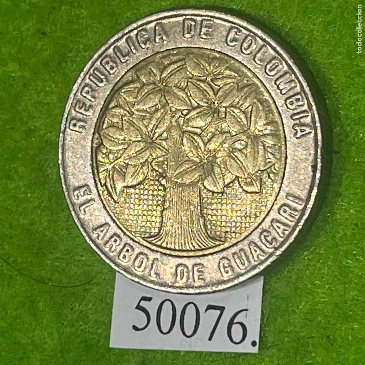 Monedas antiguas de Am&eacute;rica: Colombia 500 pesos 2008, &aacute;rbol de Sam&aacute;n de Guacar&iacute;, bimet&aacute;lica