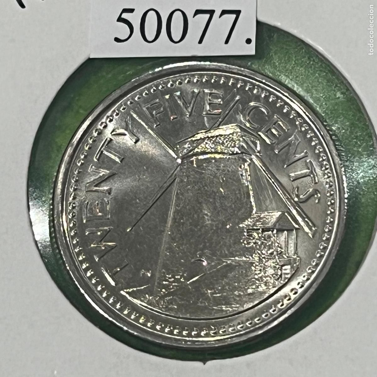Monedas antiguas de Am&eacute;rica: Barbados 25 c&eacute;ntimos 2011