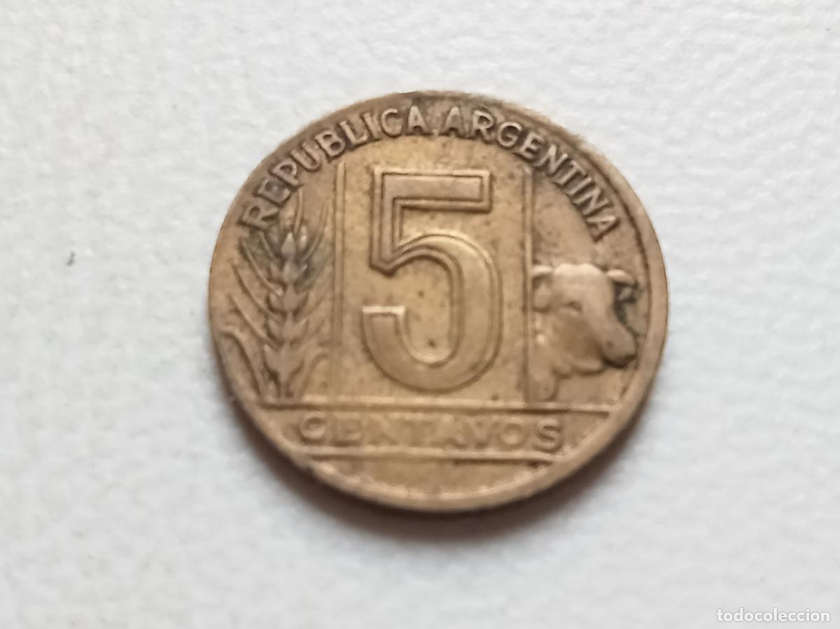 Monedas antiguas de Am&eacute;rica: ARGENTINA 5 CENTAVOS 1949 KM#40
