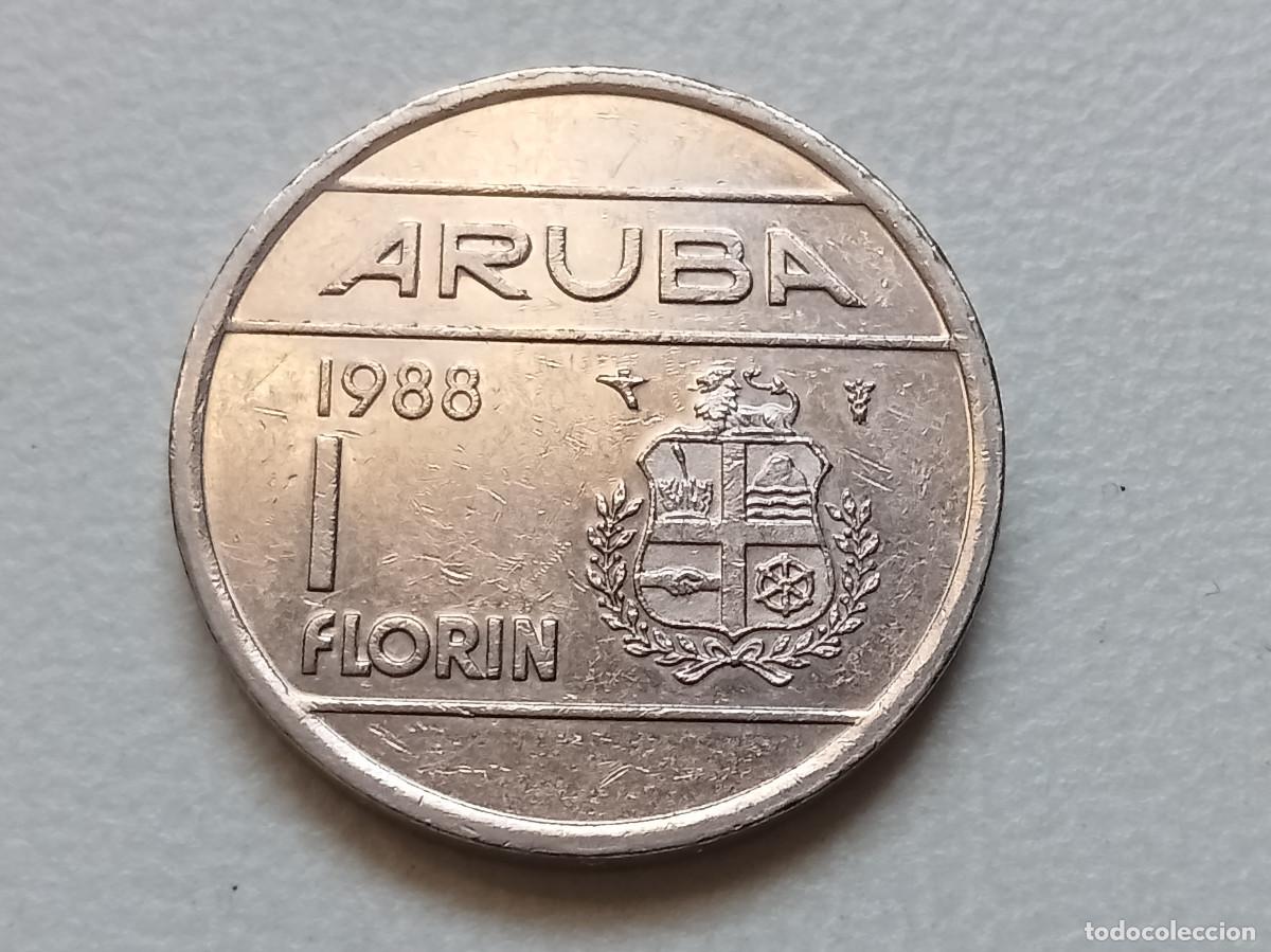 Monedas antiguas de Am&eacute;rica: ARUBA 1 FLORIN 1988 KM.5 EBC TIRADA: 566 500