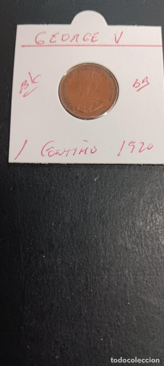 Monedas antiguas de Am&eacute;rica: CANADA 1 CENTIMO 1920 BC KM=28 (BRONCE) GEORGE V
