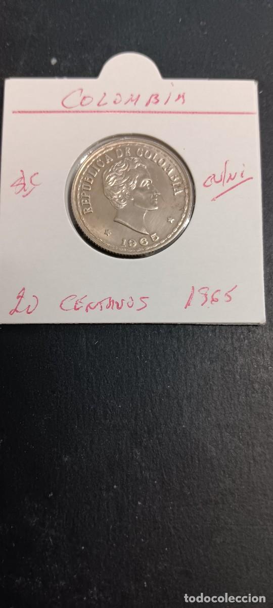 Monedas antiguas de Am&eacute;rica: COLOMBIA 20 CENTAVOS 1965 S/C KM=215.2 (CUPRONIQUEL)