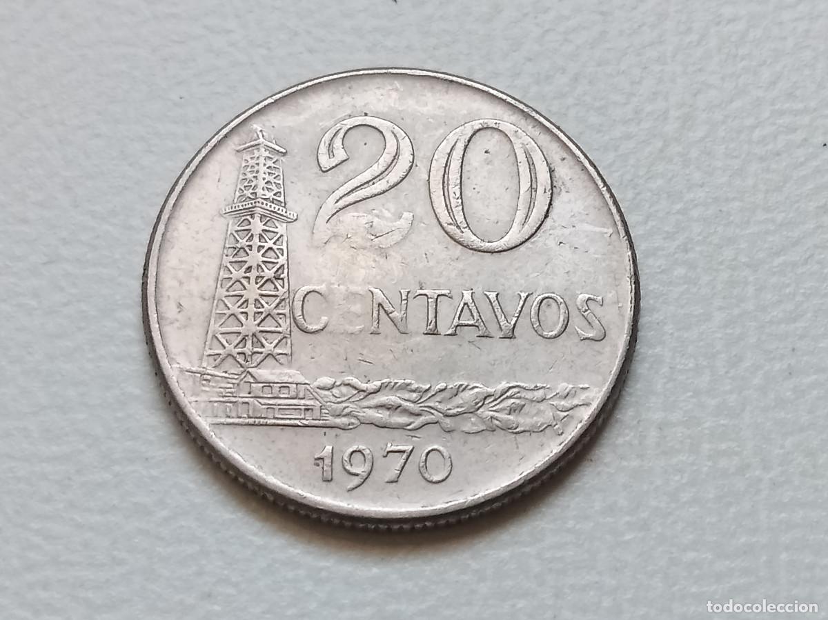 Monedas antiguas de Am&eacute;rica: BRASIL 20 CENTAVOS 1970 KM#579.2