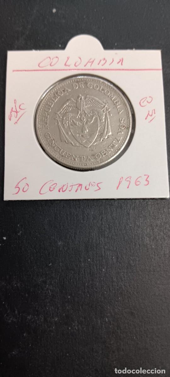 Monedas antiguas de Am&eacute;rica: COLOMBIA 50 CENTAVOS 1963 BC KM=217 (CUPRONIQUEL)