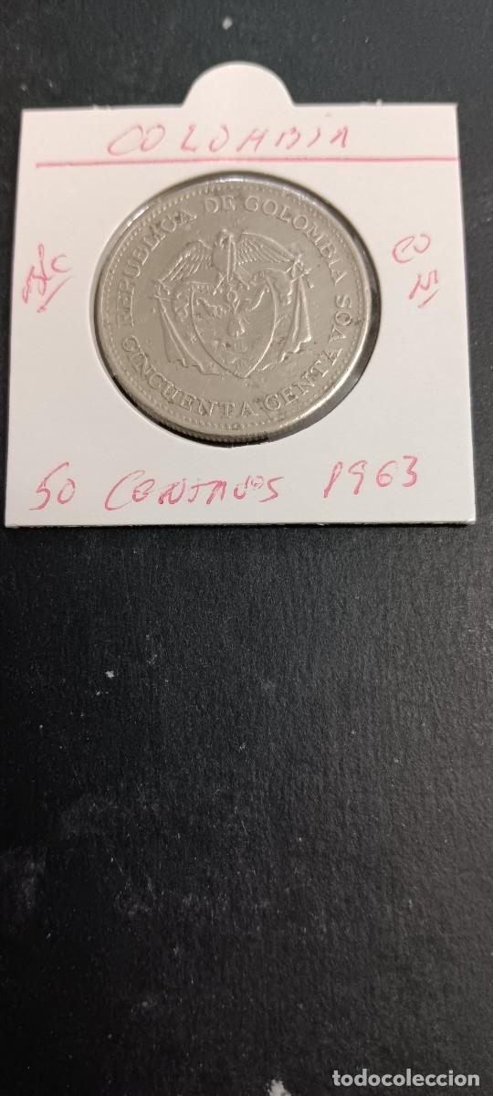 Monedas antiguas de Am&eacute;rica: COLOMBIA 50 CENTAVOS 1963 BC KM=217 (CUPRONIQUEL)