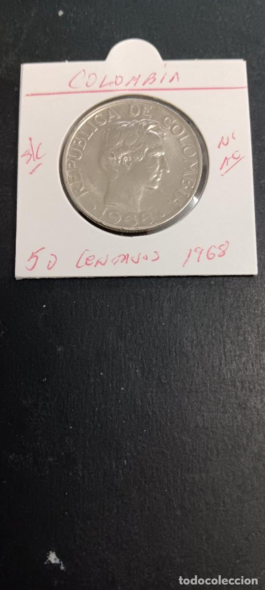 Monedas antiguas de Am&eacute;rica: COLOMBIA 50 CENTAVOS 1968 S/C KM=228 (NIQUEL-ACERO)