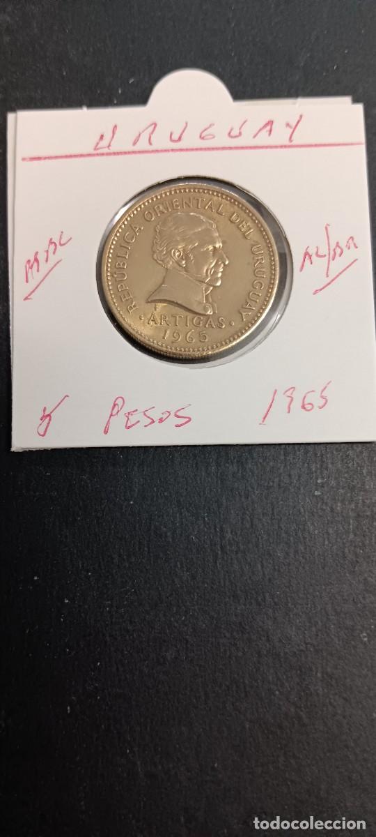 Monedas antiguas de Am&eacute;rica: URUGUAY 5 PESOS 1965 MBC KM=47 (ALUMINIO-BRONCE)