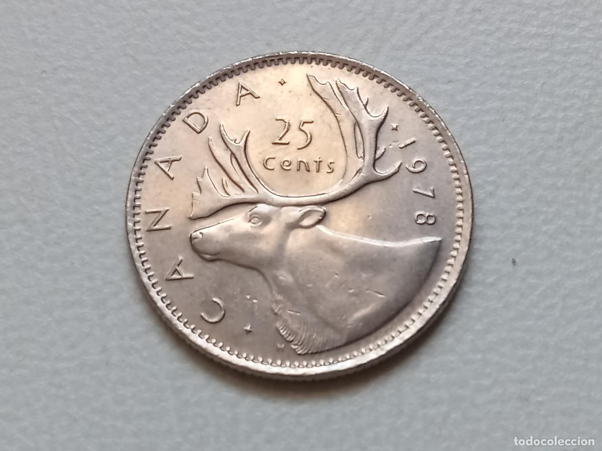Moedas antigas da Am&eacute;rica: CANAD&Aacute; 25 CENTS 1978 KM74