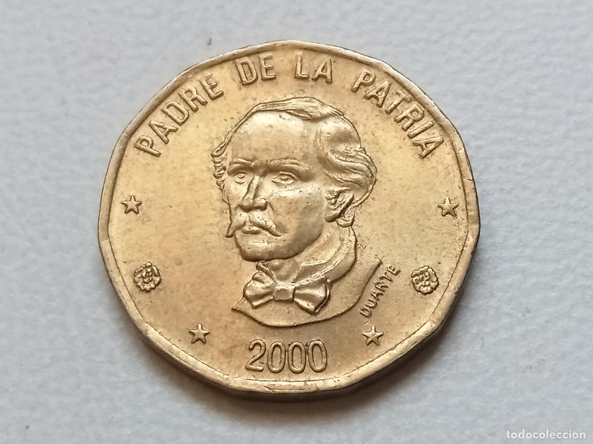 Monedas antiguas de Am&eacute;rica: REP&Uacute;BLICA DOMINICANA 1 PESO 2000 KM#80.2 EBC+