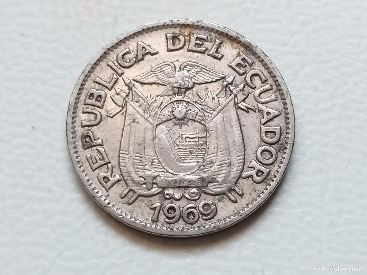 Monedas antiguas de Am&eacute;rica: ECUADOR 20 CENTAVOS 1969 KM#77.1C