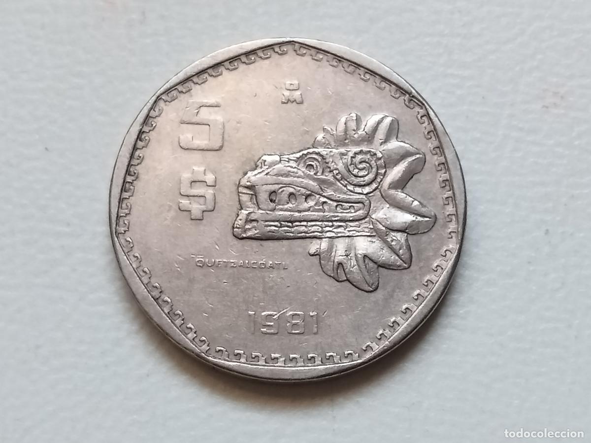 Monedas antiguas de Am&eacute;rica: M&Eacute;XICO 5 PESOS 1981 KM#485