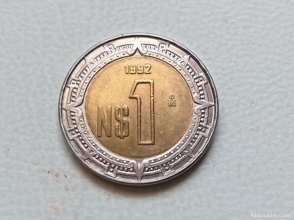 Monedas antiguas de Am&eacute;rica: M&Eacute;XICO 1 NUEVO PESO 1992 KM#550