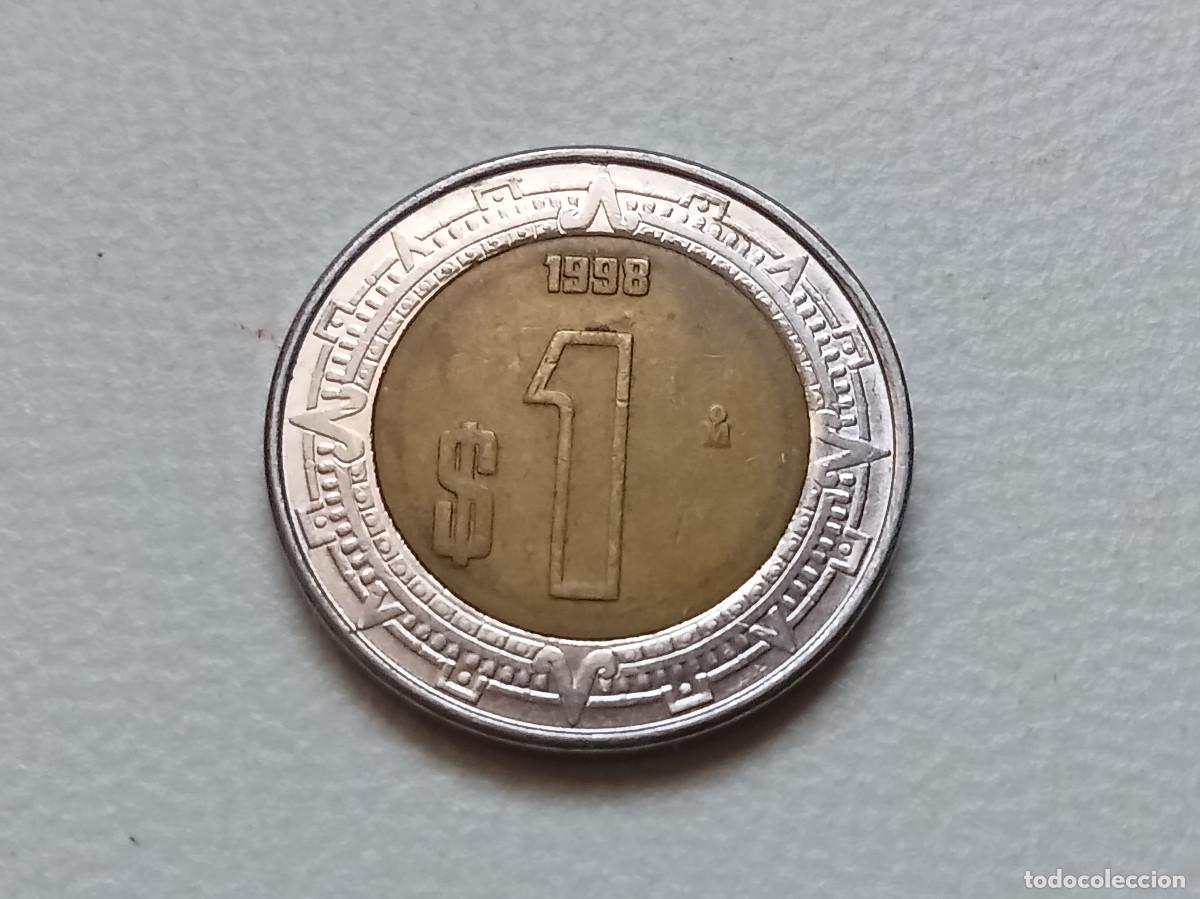 Monedas antiguas de Am&eacute;rica: M&Eacute;XICO 1 PESO 1998 KM#550