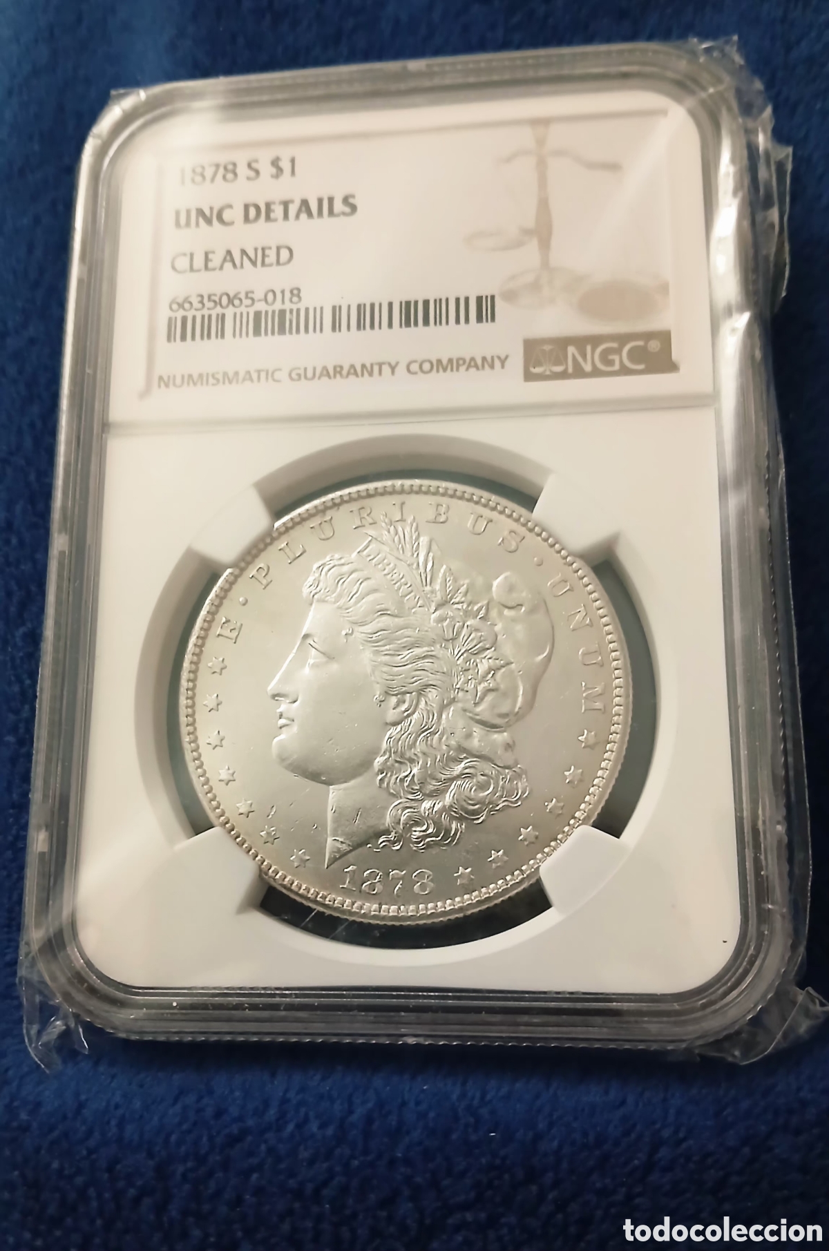 Monedas antiguas de Am&eacute;rica: Dolar Plata Morgan 1878 S/C certificado por NGC