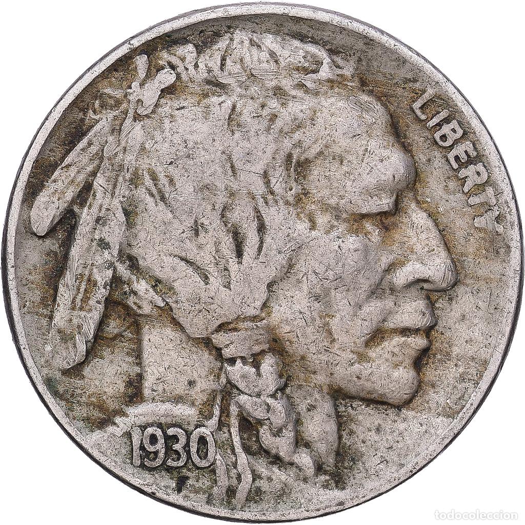 Monedas antiguas de Am&eacute;rica: [#1168336] Estados Unidos, 5 Cents, Buffalo Nickel, 1930, U.S. Mint, Cobre - n&iacute;quel, BC+