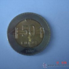 Monedas antiguas de Asia: MONEDA DE 50 CÉNTIMOS DE LIRA TURCA, DEL AÑO 2009. EN 