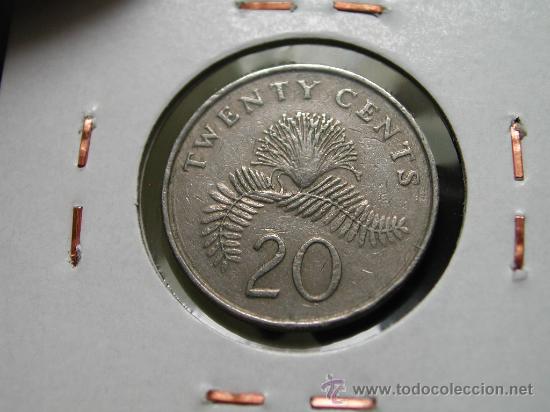 Monedas antiguas de Asia: SINGAPUR 20 CENTS 1989 - Foto 2