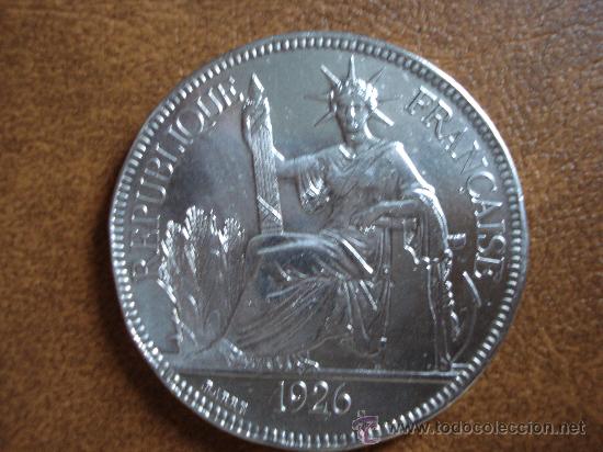 Monedas antiguas de Asia: MONEDA DE PLATA DE 27 GR. PIASTRA DE COMERCIO 1926 - Foto 1