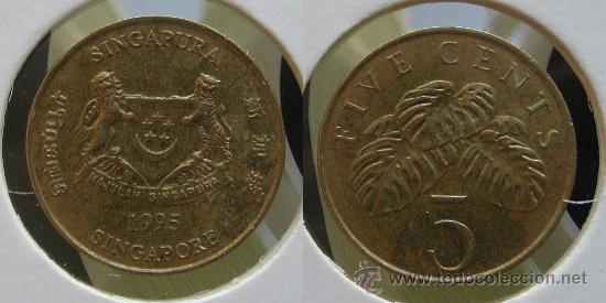 Monedas antiguas de Asia: SINGAPUR 5 CENTS 1995 - Foto 1