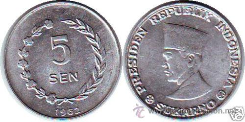 Alte M&uuml;nzen aus Asien: RIAU ARCHIPIELAGO 5 SEN 1962