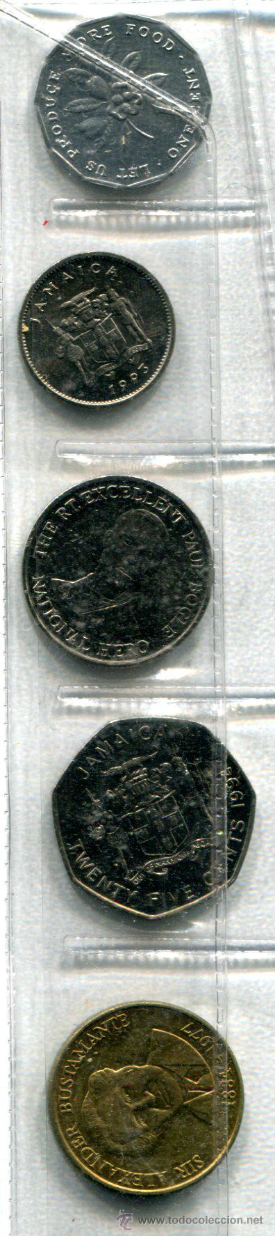 Monete antiche di Asia: 5 monedas diferentes de Jamaica. Sin circular