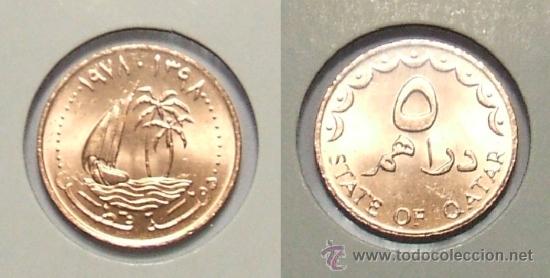 Monedas antiguas de Asia: KM# 3 - Qatar - 5 Dirhams - 1978 - (Sin circular) - Foto 1