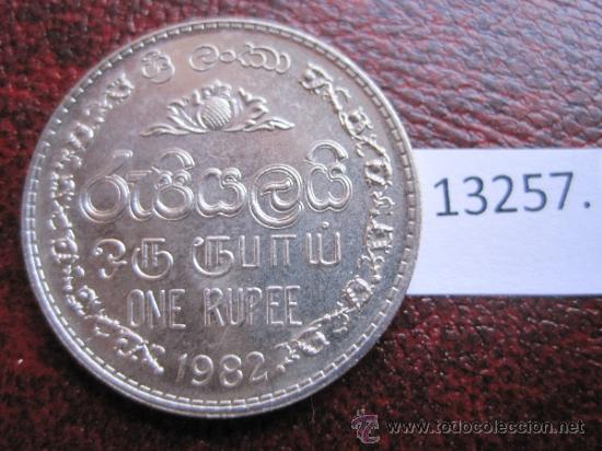 Monedas antiguas de Asia: Sri Lanka  1 rupia  1982 - Foto 2