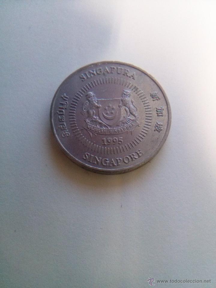 Monedas antiguas de Asia: 50 CENT DE SINGAPUR 1995 - Foto 2