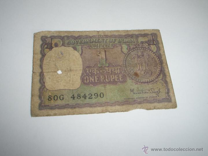 Monedas antiguas de Asia: MONEDA-INDIA-ONE RUPEE- - Foto 2