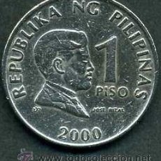 Monedas antiguas de Asia: FILIPINAS 1 PISO AÑO 2000 ( JOSE RIZAL - MEDICO - ESCRITOR Y HEROE NACIONAL FILIPINO ) Nº5. Lote 50988183